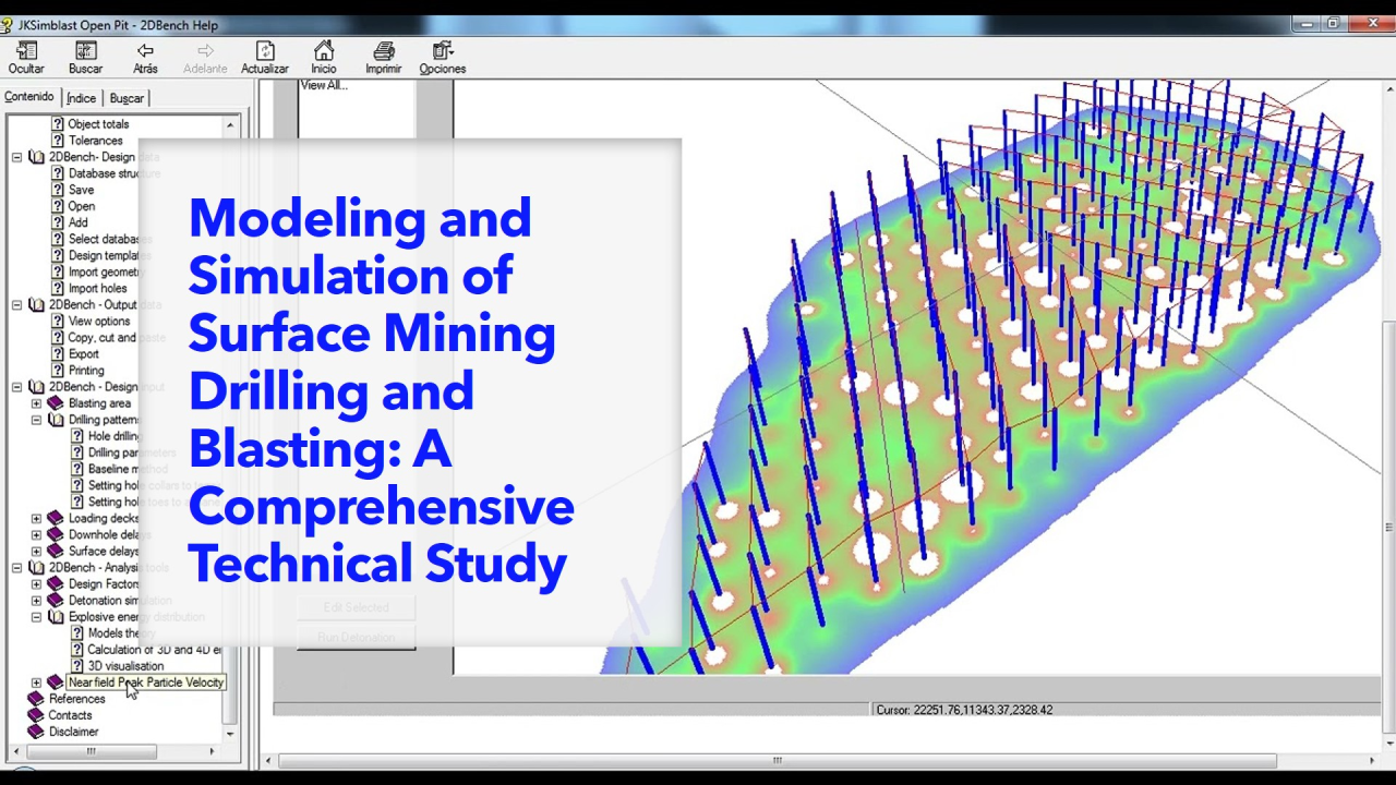 Modelamiento y Simulación de Perforación y Voladura en Minería Superficial: Un Estudio Técnico Extensivo